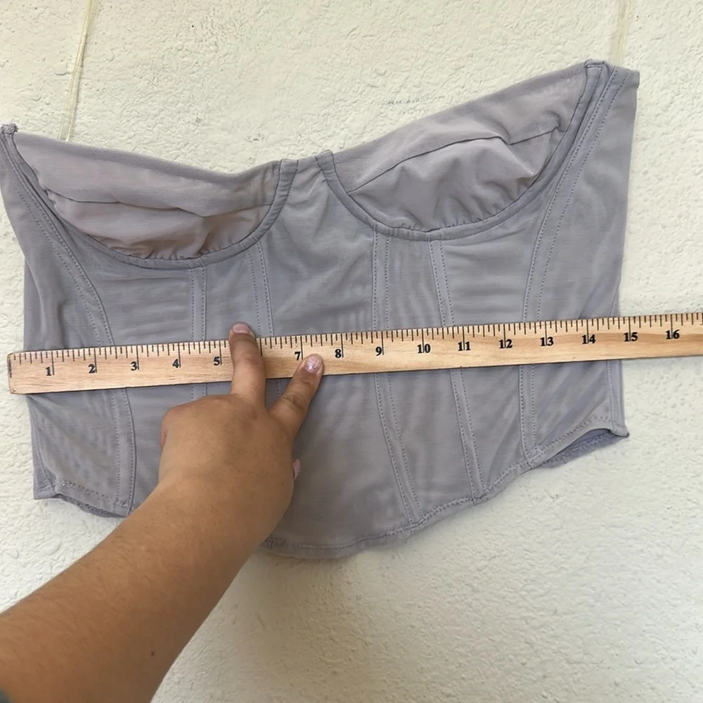 House of CB Silver Gray Corset Top - Picture 6 of 14